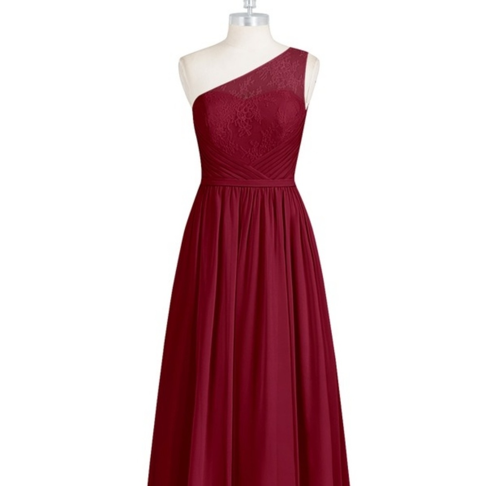 Azazie Anastasia Bridesmaid Dress Burgundy Lace